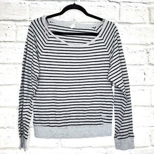 Pink long sleeve striped lightweight shirt small